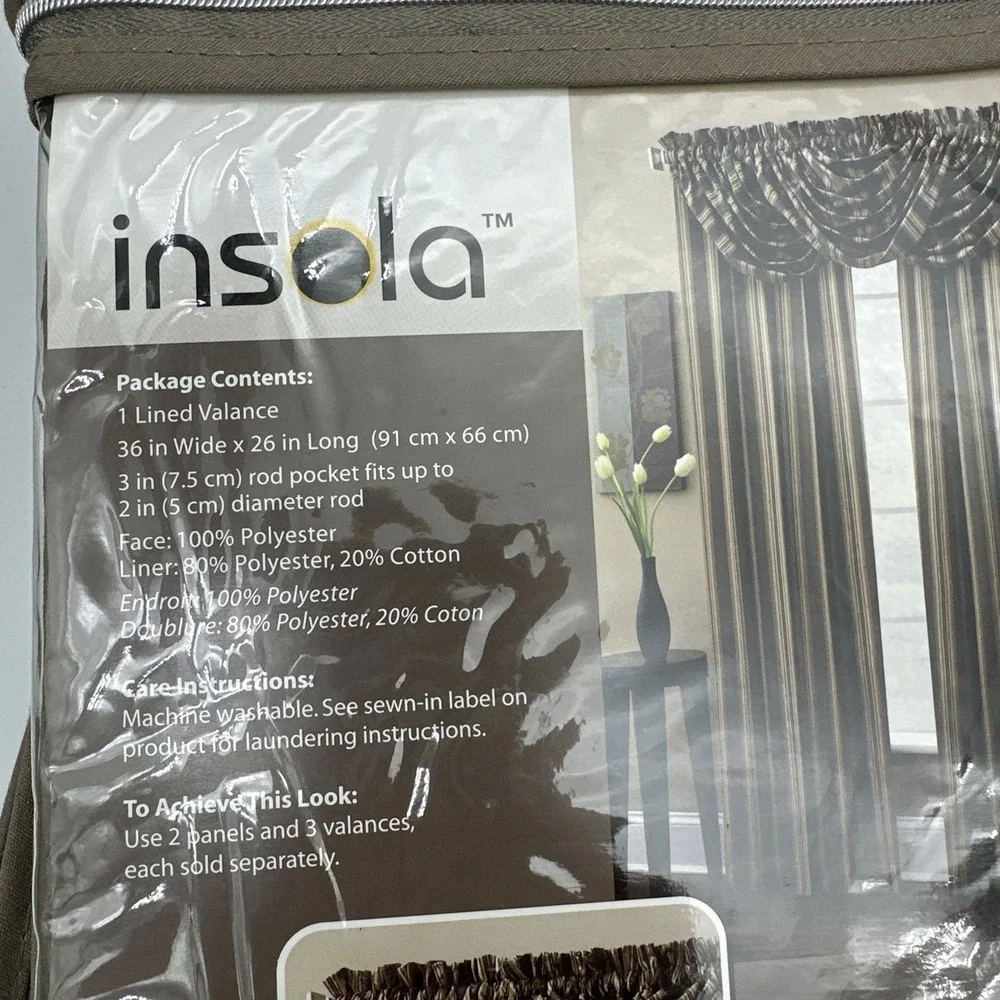 Insola Malibu Espresso Stripe Curtain Panels 3 (95